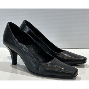 Aerosoles Pumps High Heels Envy Classic Black Leather Women's Size 6